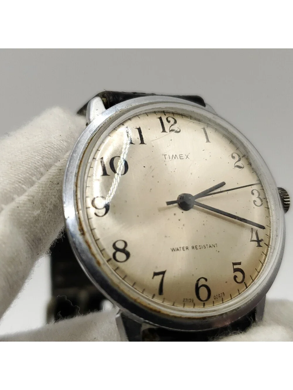 Vintage 1979 Timex Marlin Mens Watch 34mm For Parts Or Repair